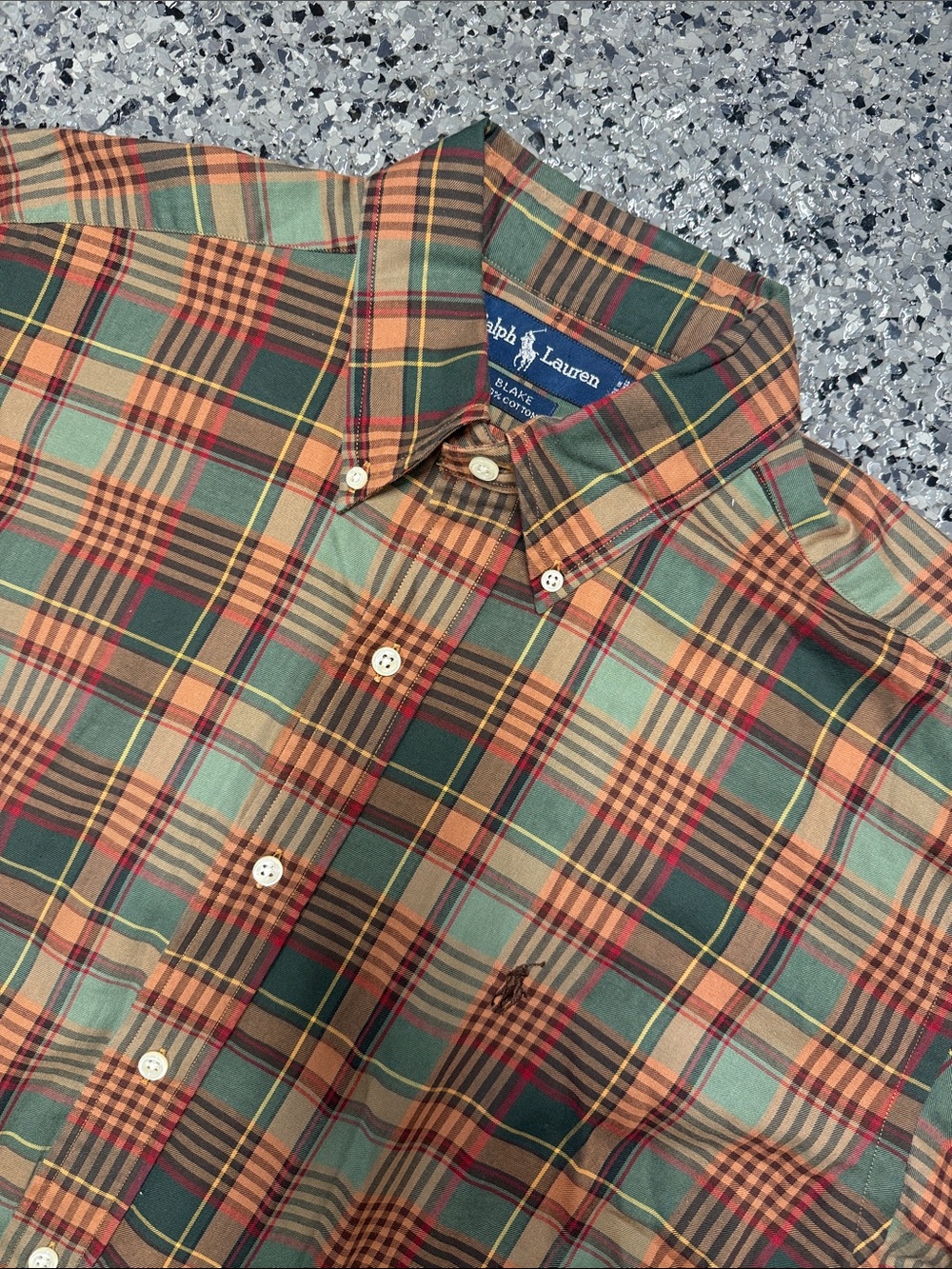 Ralph Lauren Men’s Blake Plaid Button-Down Shirt Medium
